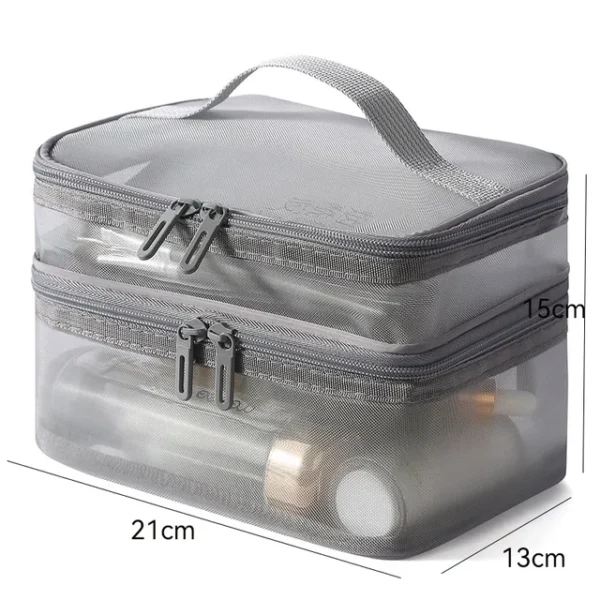 Trousse de Toilette Transparente 2 Compartiments