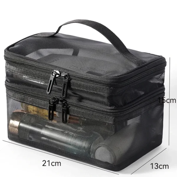 Trousse de Toilette Transparente 2 Compartiments