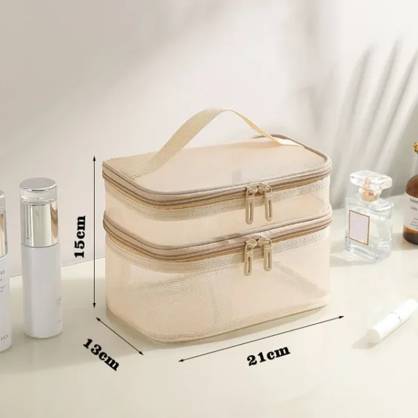 Trousse de Toilette Transparente 2 Compartiments