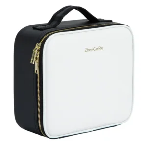 Trousse-De-Maquillage-Avec-Miroir-Noire-Blanche Trousse-De-Maquillage-Avec-Miroir-Noire-Blanche