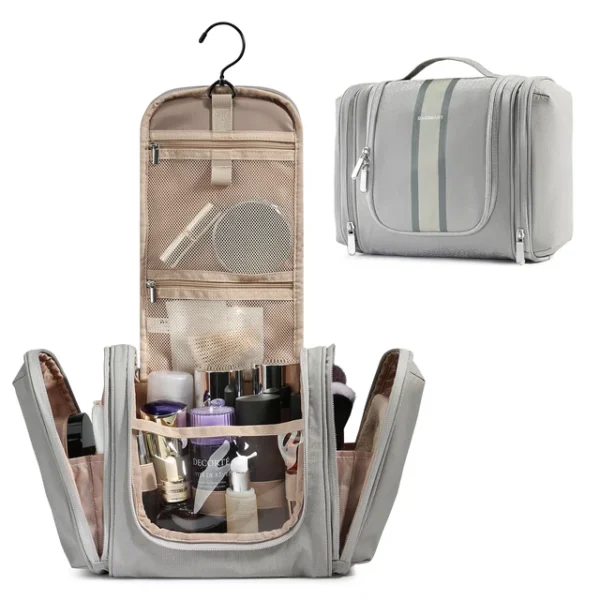 Trousse de Toilette Grand Format Pratique Gris