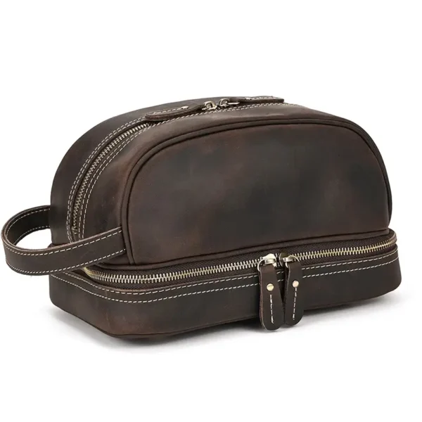 Trousse de Toilette Femme Luxe Voyage Marron Foncé