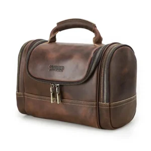 Trousse de Toilette Homme Voyage Luxe Marron