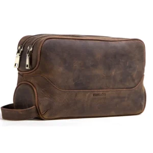 Trousse de Toilette Luxe Garnie pour Homme Marron