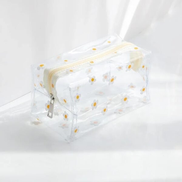 Trousse de Toilette Transparente Design Fleur